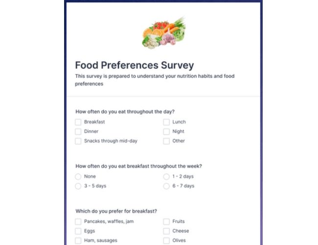 Food Preference Questionnaire